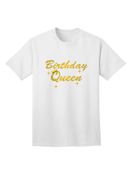 Stylish and Fun Birthday Queen Text Adult T-Shirt by TooLoud-Mens T-shirts-TooLoud-White-Small-Davson Sales