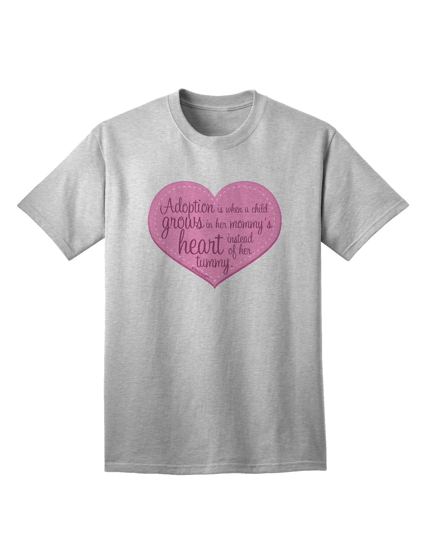 Stylish and Heartwarming: Mom and Daughter Quote Adult T-Shirt by TooLoud - Celebrate the Bond of Adoption-Mens T-shirts-TooLoud-AshGray-Small-Davson Sales