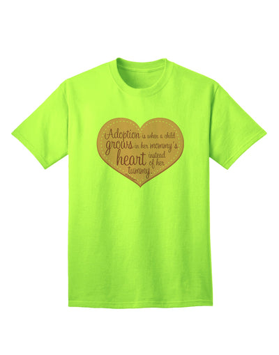 Stylish and Heartwarming: Mom and Daughter Quote Adult T-Shirt by TooLoud - Celebrate the Bond of Adoption-Mens T-shirts-TooLoud-Neon-Green-Small-Davson Sales