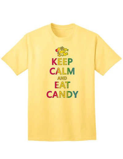 Stylish and Playful Adult T-Shirt - Indulge in Candy-Mens T-shirts-TooLoud-Yellow-Small-Davson Sales