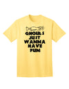 Ghouls Just Wanna Have Fun Adult T-Shirt Yellow 4XL Tooloud