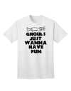 Stylish and Playful Adult T-Shirt for Halloween Enthusiasts Ghouls Just wanna have-Mens T-shirts-TooLoud-White-Small-Davson Sales