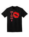 Stylish and Playful Kiss Lips Adult T-Shirt for a Memorable Fashion Statement-Mens T-shirts-TooLoud-Black-Small-Davson Sales