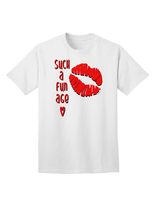 Stylish and Playful Kiss Lips Adult T-Shirt for a Memorable Fashion Statement-Mens T-shirts-TooLoud-White-Small-Davson Sales