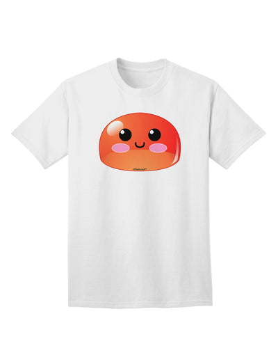 Stylish and Playful: Red Adult T-Shirt featuring a Cute RPG Slime by TooLoud-Mens T-shirts-TooLoud-White-Small-Davson Sales