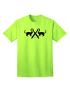 Stylish and Playful Two Cats With Scissors Adult T-Shirt by TooLoud-Mens T-shirts-TooLoud-Neon-Green-Small-Davson Sales