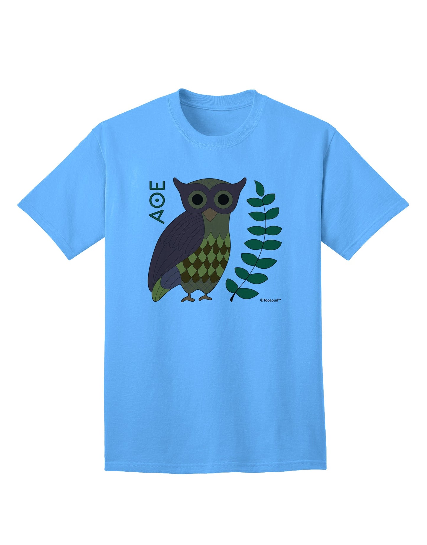 Stylish and Sophisticated Owl of Athena Adult T-Shirt by TooLoud-Mens T-shirts-TooLoud-Aquatic-Blue-Small-Davson Sales
