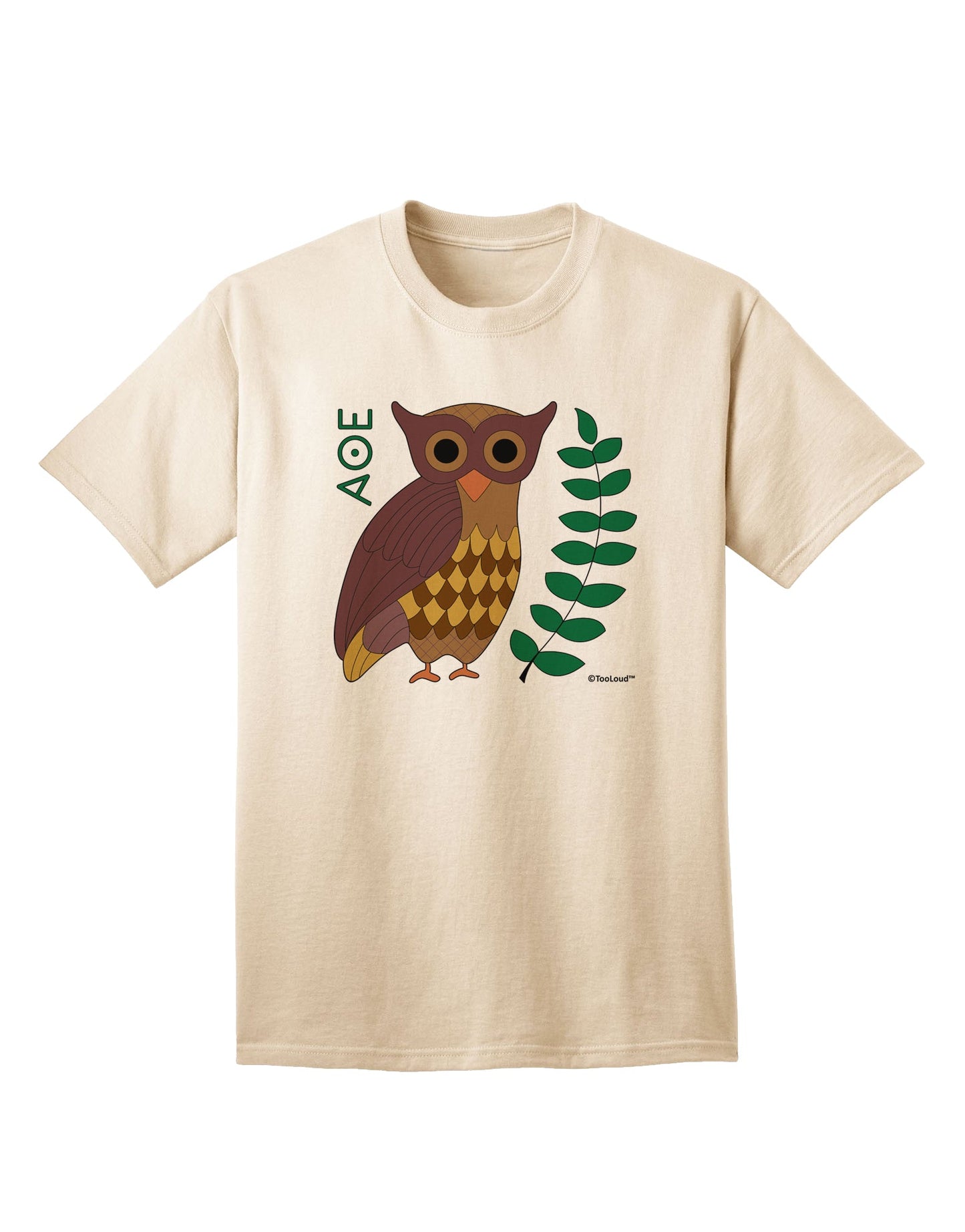 Stylish and Sophisticated Owl of Athena Adult T-Shirt by TooLoud-Mens T-shirts-TooLoud-Natural-Small-Davson Sales
