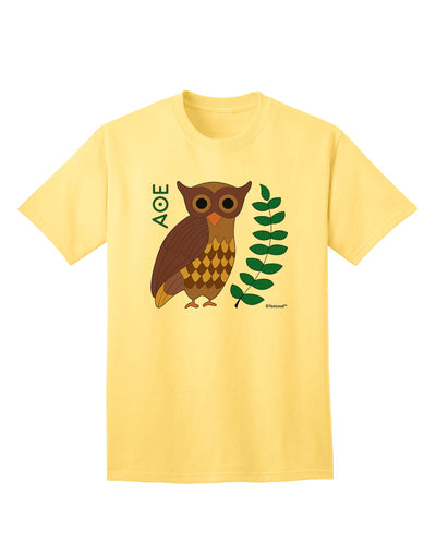 Stylish and Sophisticated Owl of Athena Adult T-Shirt by TooLoud-Mens T-shirts-TooLoud-Yellow-Small-Davson Sales