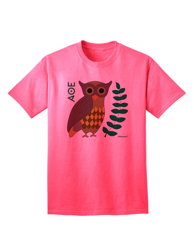 Stylish and Sophisticated Owl of Athena Adult T-Shirt by TooLoud-Mens T-shirts-TooLoud-Neon-Pink-Small-Davson Sales