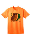 Stylish and Sophisticated Owl of Athena Adult T-Shirt by TooLoud-Mens T-shirts-TooLoud-Neon-Orange-Small-Davson Sales