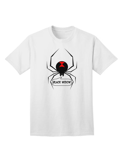 Stylish and Striking Black Widow Spider Design - Adult T-Shirt with Text-Mens T-shirts-TooLoud-White-Small-Davson Sales