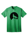 Stylish and Striking Wolf Howling at the Moon - Design #1 Adult T-Shirt by TooLoud-Mens T-shirts-TooLoud-Kelly-Green-Small-Davson Sales