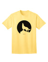 Stylish and Striking Wolf Howling at the Moon - Design #1 Adult T-Shirt by TooLoud-Mens T-shirts-TooLoud-Yellow-Small-Davson Sales