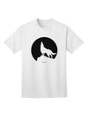 Stylish and Striking Wolf Howling at the Moon - Design #1 Adult T-Shirt by TooLoud-Mens T-shirts-TooLoud-White-Small-Davson Sales