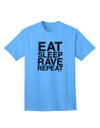 Stylish and Trendy Adult T-Shirt - Eat Sleep Rave Repeat - Designed by TooLoud-Mens T-shirts-TooLoud-Aquatic-Blue-Small-Davson Sales