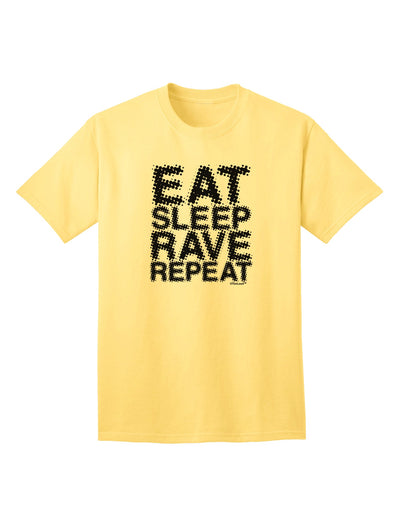 Stylish and Trendy Adult T-Shirt - Eat Sleep Rave Repeat - Designed by TooLoud-Mens T-shirts-TooLoud-Yellow-Small-Davson Sales