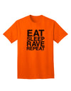 Stylish and Trendy Adult T-Shirt - Eat Sleep Rave Repeat - Designed by TooLoud-Mens T-shirts-TooLoud-Orange-Small-Davson Sales