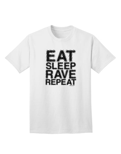 Stylish and Trendy Adult T-Shirt - Eat Sleep Rave Repeat - Designed by TooLoud-Mens T-shirts-TooLoud-White-Small-Davson Sales