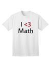 Stylish and Trendy Adult T-Shirt Featuring the Love for Mathematics by TooLoud-Mens T-shirts-TooLoud-White-Small-Davson Sales