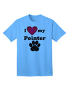 Stylish and Trendy Adult T-Shirt: I Heart My Pointer by TooLoud-Mens T-shirts-TooLoud-Aquatic-Blue-Small-Davson Sales