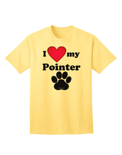 Stylish and Trendy Adult T-Shirt: I Heart My Pointer by TooLoud-Mens T-shirts-TooLoud-Yellow-Small-Davson Sales