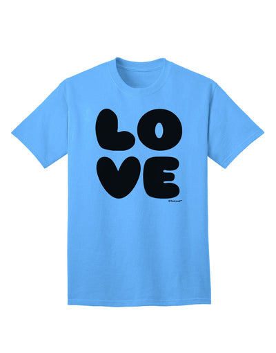 Stylish and Trendy Adult T-Shirt: LOVE Text by TooLoud-Mens T-shirts-TooLoud-Aquatic-Blue-Small-Davson Sales