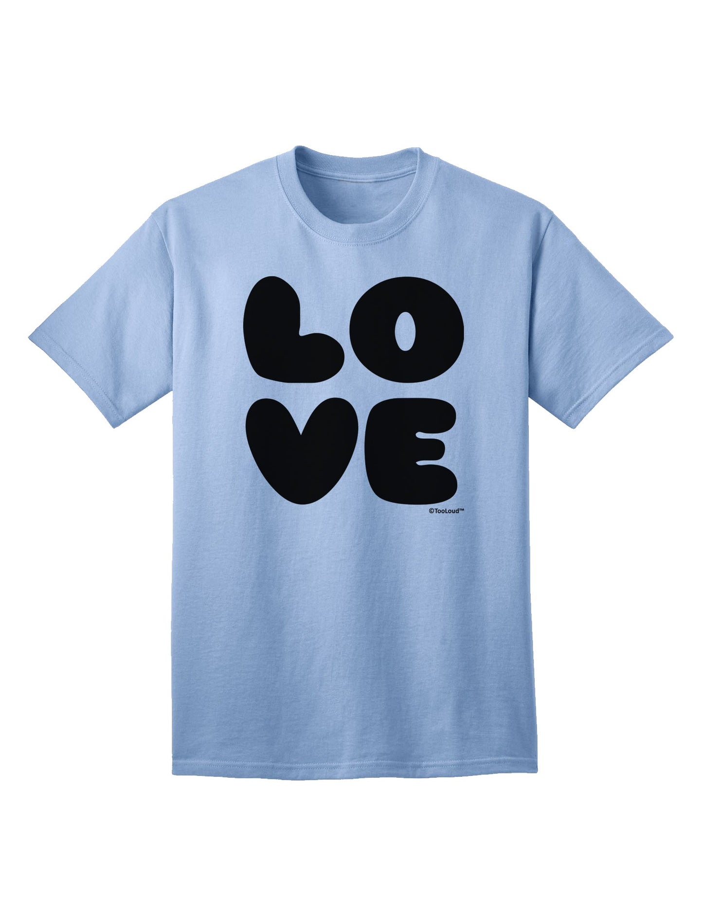 Stylish and Trendy Adult T-Shirt: LOVE Text by TooLoud-Mens T-shirts-TooLoud-Light-Blue-Small-Davson Sales