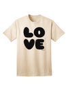 Stylish and Trendy Adult T-Shirt: LOVE Text by TooLoud-Mens T-shirts-TooLoud-Natural-Small-Davson Sales