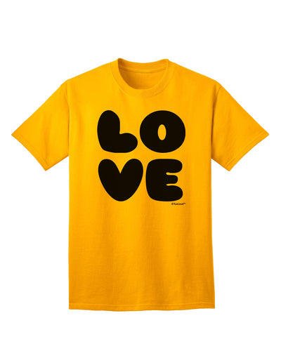 Stylish and Trendy Adult T-Shirt: LOVE Text by TooLoud-Mens T-shirts-TooLoud-Gold-Small-Davson Sales