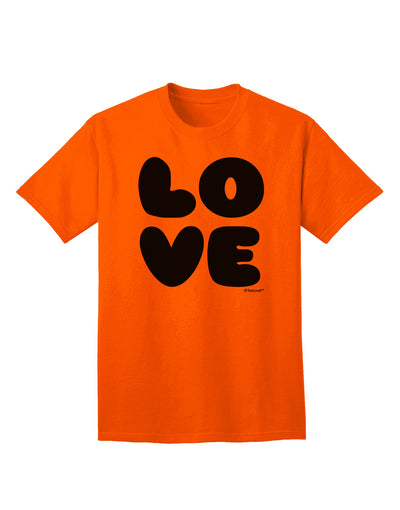 Stylish and Trendy Adult T-Shirt: LOVE Text by TooLoud-Mens T-shirts-TooLoud-Orange-Small-Davson Sales