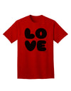 Stylish and Trendy Adult T-Shirt: LOVE Text by TooLoud-Mens T-shirts-TooLoud-Red-Small-Davson Sales