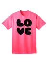 Stylish and Trendy Adult T-Shirt: LOVE Text by TooLoud-Mens T-shirts-TooLoud-Neon-Pink-Small-Davson Sales