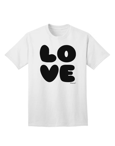 Stylish and Trendy Adult T-Shirt: LOVE Text by TooLoud-Mens T-shirts-TooLoud-White-Small-Davson Sales