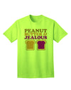 Stylish and Trendy Adult T-Shirt featuring Peanut Butter and Jealous Design by TooLoud-Mens T-shirts-TooLoud-Neon-Green-Small-Davson Sales