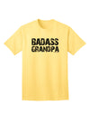 Stylish and Trendy Adult T-Shirt featuring the Badass Grandpa Design by TooLoud-Mens T-shirts-TooLoud-Yellow-Small-Davson Sales