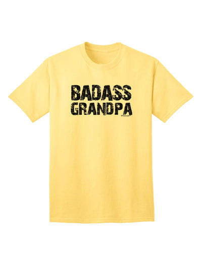 Stylish and Trendy Adult T-Shirt featuring the Badass Grandpa Design by TooLoud-Mens T-shirts-TooLoud-Yellow-Small-Davson Sales