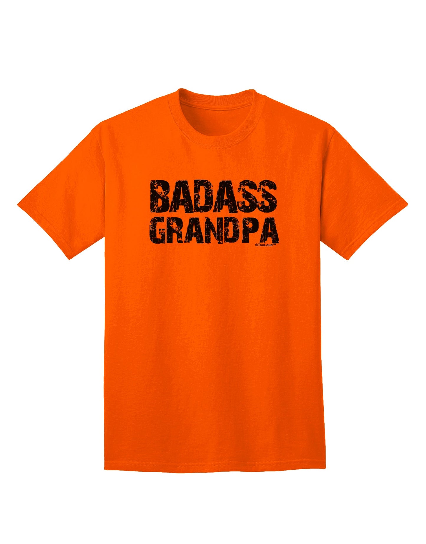 Stylish and Trendy Adult T-Shirt featuring the Badass Grandpa Design by TooLoud-Mens T-shirts-TooLoud-Orange-Small-Davson Sales