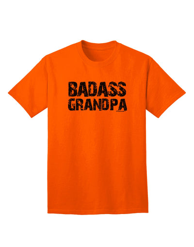 Stylish and Trendy Adult T-Shirt featuring the Badass Grandpa Design by TooLoud-Mens T-shirts-TooLoud-Orange-Small-Davson Sales