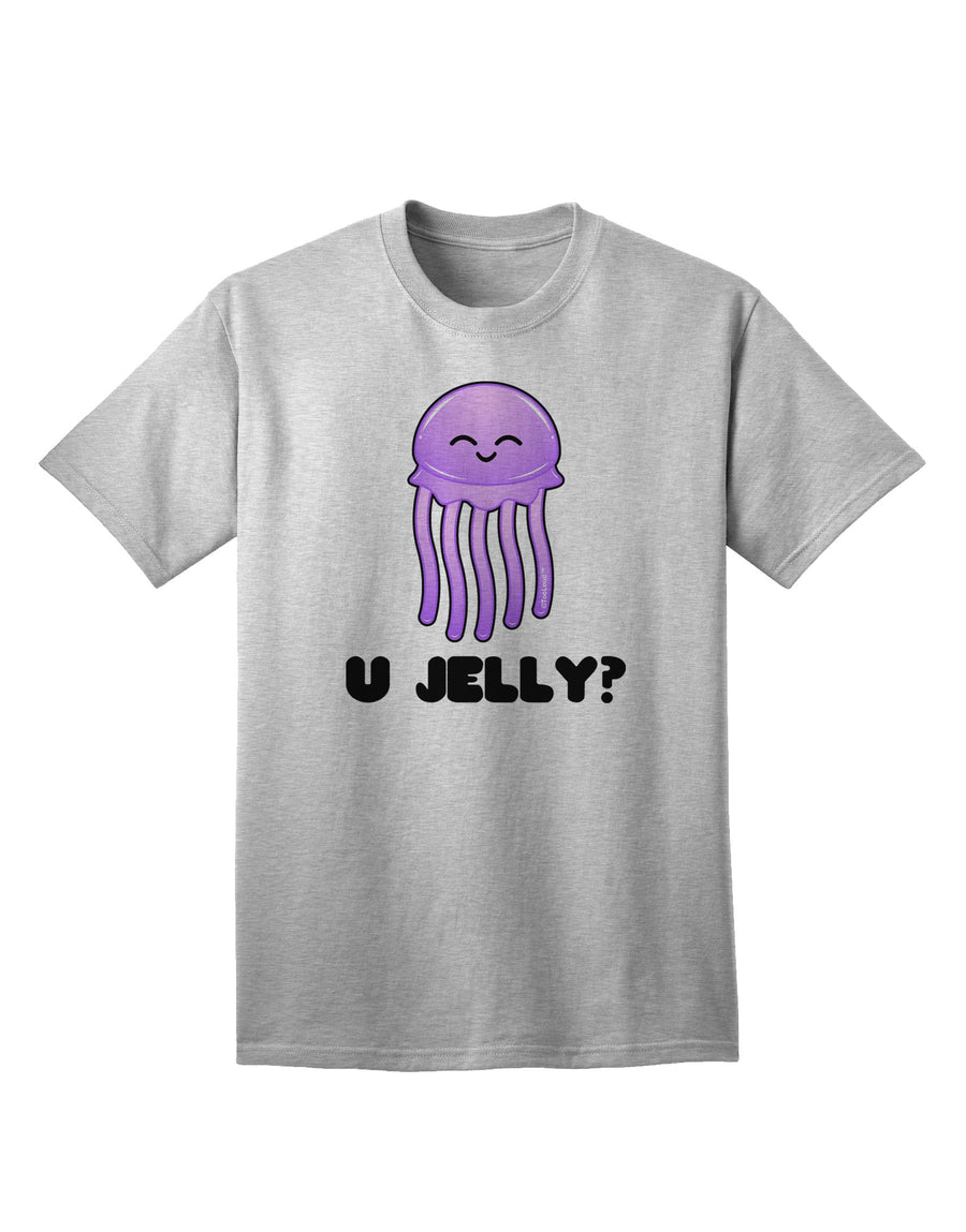 Stylish and Trendy Adult T-Shirt featuring the U Jelly Cute Jellyfish Design by TooLoud-Mens T-shirts-TooLoud-White-Small-Davson Sales