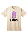 Stylish and Trendy Adult T-Shirt featuring the U Jelly Cute Jellyfish Design by TooLoud-Mens T-shirts-TooLoud-Natural-Small-Davson Sales