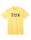 Stylish and Trendy Adult T-Shirt with Eat Sleep Coffee Design by TooLoud-Mens T-shirts-TooLoud-Yellow-Small-Davson Sales