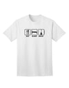 Stylish and Trendy Adult T-Shirt with Eat Sleep Rock Design by TooLoud-Mens T-shirts-TooLoud-White-Small-Davson Sales