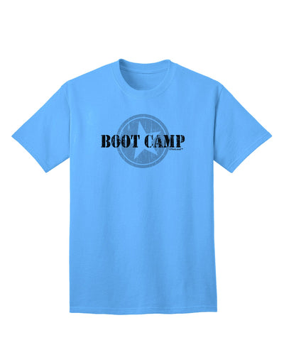 Stylish and Trendy Boot Camp Distressed Text Adult T-Shirt Offered by TooLoud-Mens T-shirts-TooLoud-Aquatic-Blue-Small-Davson Sales