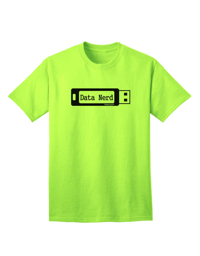 Stylish and Trendy Data Nerd USB Adult T-Shirt - A Must-Have for Tech Enthusiasts-Mens T-shirts-TooLoud-Neon-Green-Small-Davson Sales