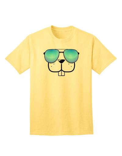 Stylish and Trendy Kyu-T Face - Buckley Cool Sunglasses Adult T-Shirt-Mens T-shirts-TooLoud-Yellow-Small-Davson Sales