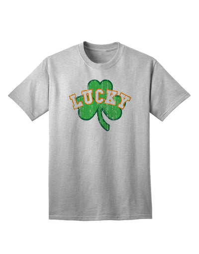 Stylish and Trendy Lucky Shamrock Design Distressed Adult T-Shirt by TooLoud-Mens T-shirts-TooLoud-AshGray-Small-Davson Sales