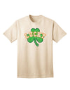 Stylish and Trendy Lucky Shamrock Design Distressed Adult T-Shirt by TooLoud-Mens T-shirts-TooLoud-Natural-Small-Davson Sales