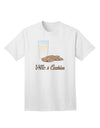 Stylish and Trendy Milk and Cookies Design Adult T-Shirt-Mens T-shirts-TooLoud-White-Small-Davson Sales