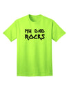 Stylish and Trendy My Dad Rocks Adult T-Shirt by TooLoud-Mens T-shirts-TooLoud-Neon-Green-Small-Davson Sales